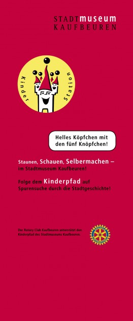 Flyer Kinderpfad f&uuml;r Familien und Kinder mit dem Logo