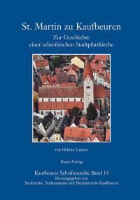 Blaues Buch mit dem Titel: "St. Martin zu Kaufbeuren". Auf dem Cover ist die Martinskirche aus der Vogelperspektive zu sehen.